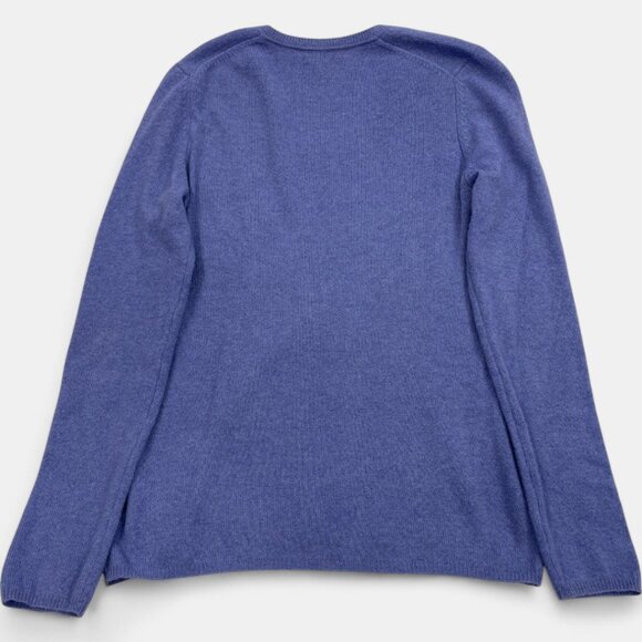 Charter Club Women's Small 2-Ply Cashmere Sweater Blue V-Neck Long Sleeve - Picture 6 of 6